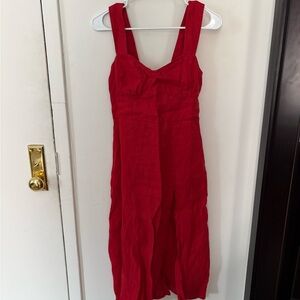 Elegant Red Sleeveless Dress